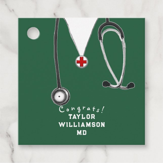 Ärztlicher Abschluss Geschenkanhänger (Vorderseite)