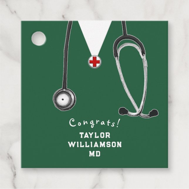 Ärztlicher Abschluss Geschenkanhänger (Vorderseite)