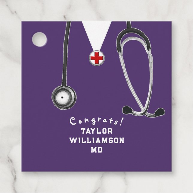 Ärztlicher Abschluss Geschenkanhänger (Vorderseite)