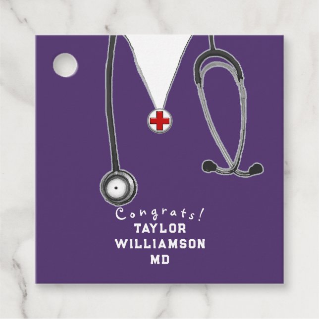 Ärztlicher Abschluss Geschenkanhänger (Vorderseite)