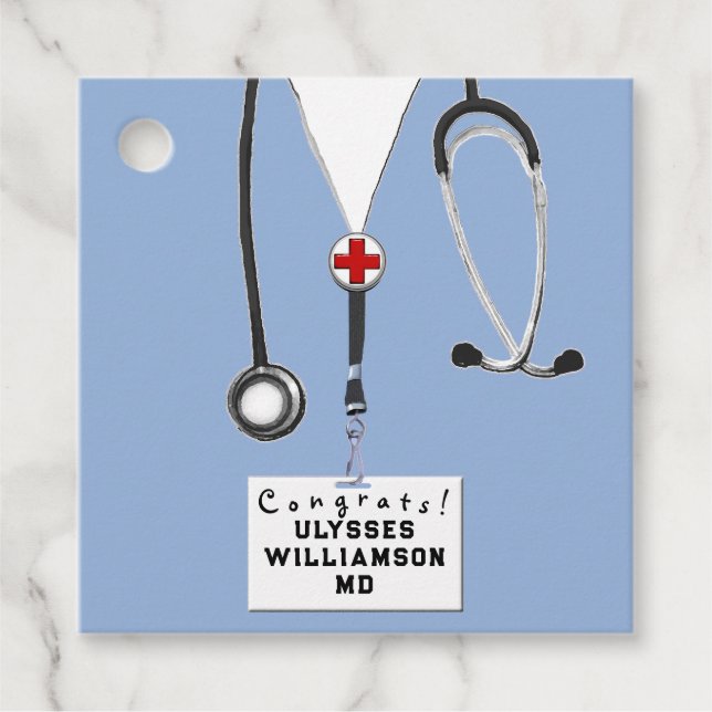 Ärztlicher Abschluss Geschenkanhänger (Vorderseite)