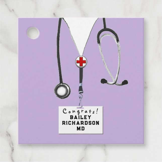 Ärztlicher Abschluss Geschenkanhänger (Vorderseite)