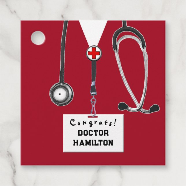 Ärztlicher Abschluss Geschenkanhänger (Vorderseite)