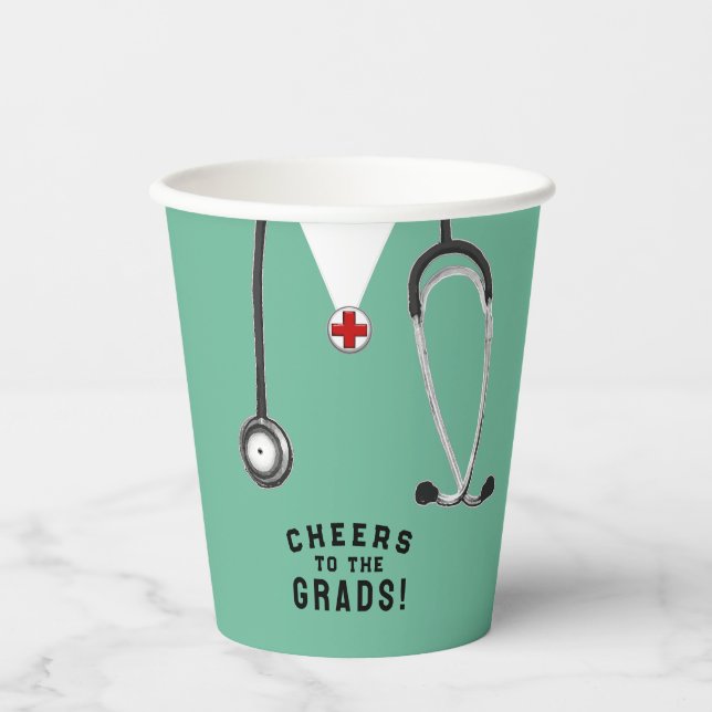 Ärztlicher Abschluss Pappbecher (Vorderseite)