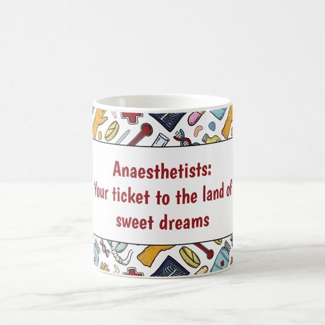 Ärztlicher Arzt für Anästhesistin Mustergeschenk Kaffeetasse (Mittel)