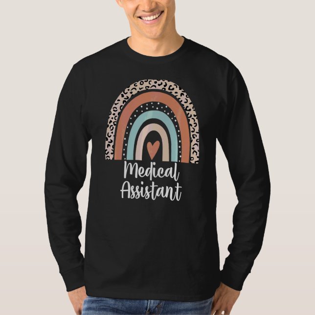 Ärztlicher Assistent Rainbow Leopard Doktor Nurse  T-Shirt (Vorderseite)