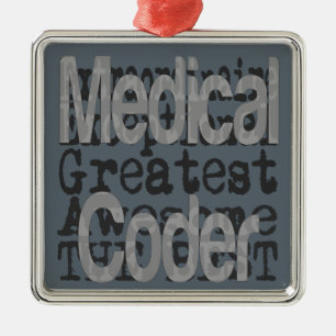 Ärztlicher Coder Extraordinaire Silbernes Ornament