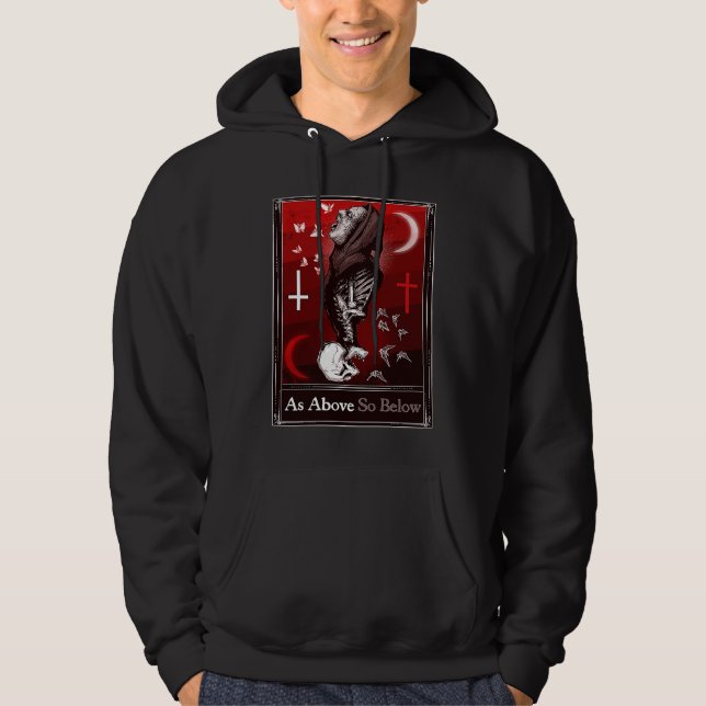As Above So Below Tarot Hoodie (Vorderseite)