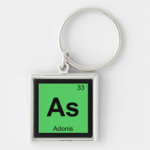 As - Adonis Greek Chemistry Periodic Table Symbol Schlüsselanhänger