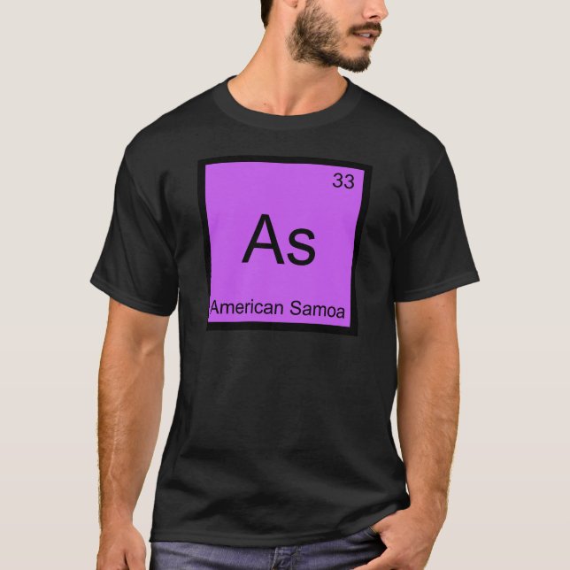 As - American Samoa Funny Chemistry Element Symbol T-Shirt (Vorderseite)