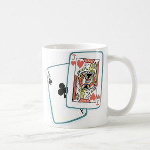 As and Jack Poker Cards Tasse