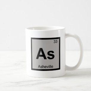 As - Asheville North Carolina Chemistry Symbol Kaffeetasse
