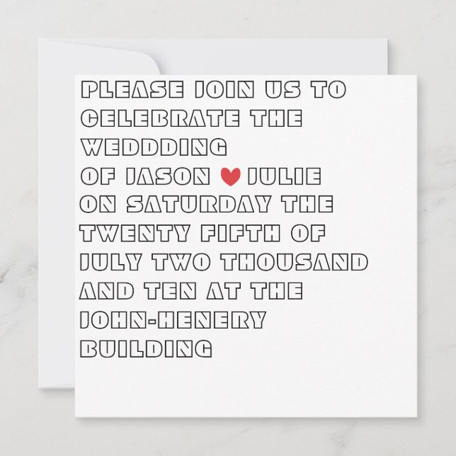 As Einladung (Vorderseite)