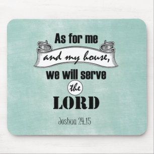 As for Me and My House Bible Verse Mousepad