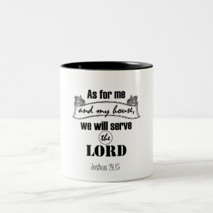 As for Me and My House Bible Verse Zweifarbige Tasse