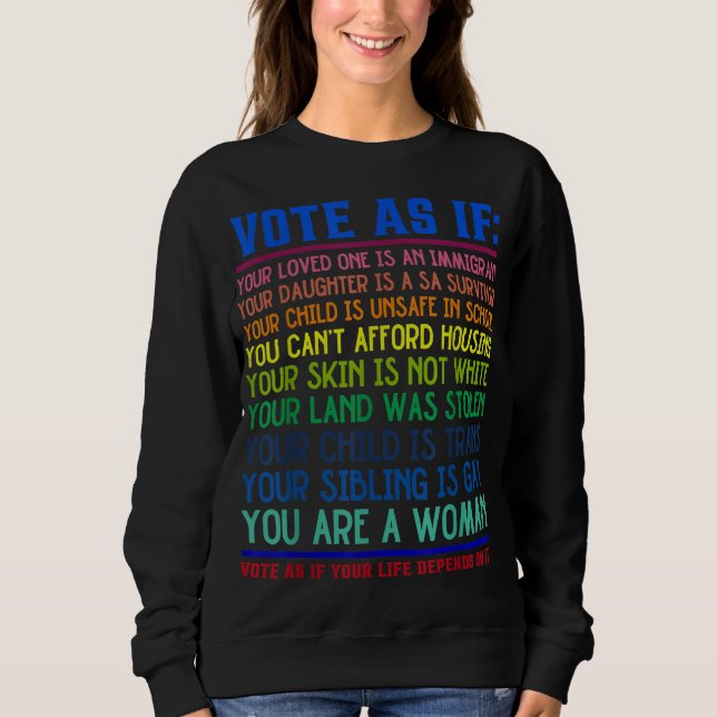 AS if Your Life Depends on it Human Rights Sweatshirt (Vorderseite)