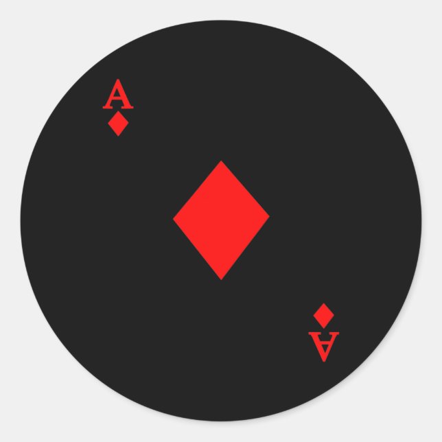 As of Diamond Deck of Cards Halloween Costume Runder Aufkleber (Vorderseite)