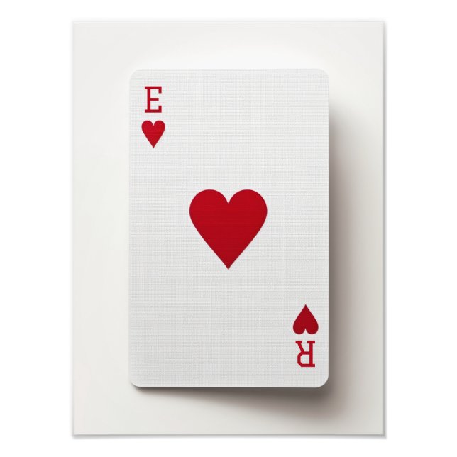 As of Hearts Card - Initials Poster (Vorne)