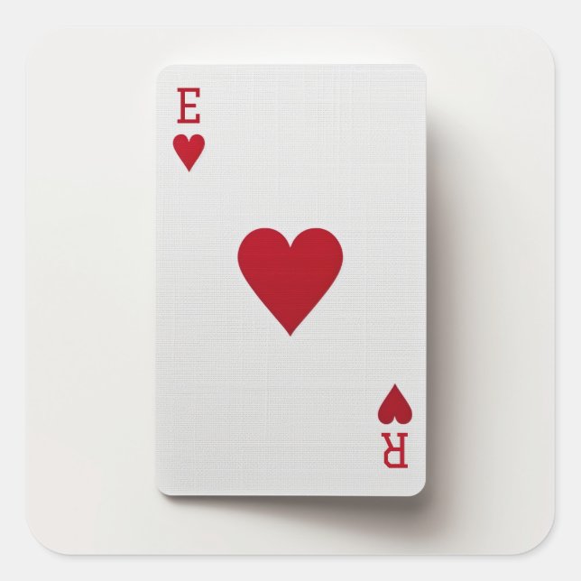 As of Hearts Card - Initials Sticker (Vorderseite)