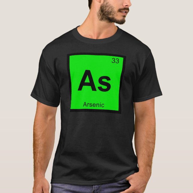 As - Periodisches Symbol für die Arsen-Chemie T-Shirt (Vorderseite)