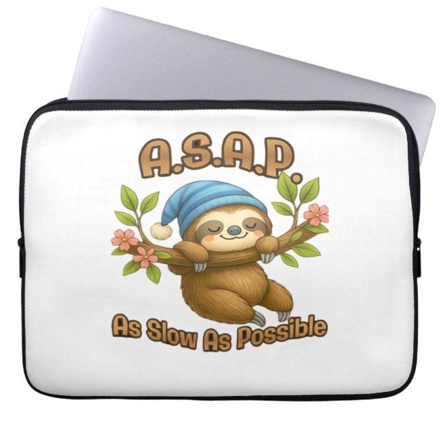As Slow As Possible - Cute Sloth ASAP Classic T-Sh Laptopschutzhülle (Vorderseite)