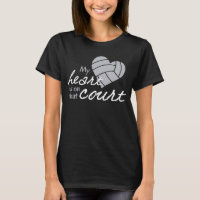 AS T-Shirts Volleyball Mein Herz ist auf diesem Fe