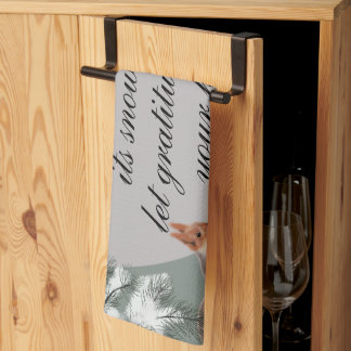 As winter weaves its snowy art, let gratitude warm geschirrtuch