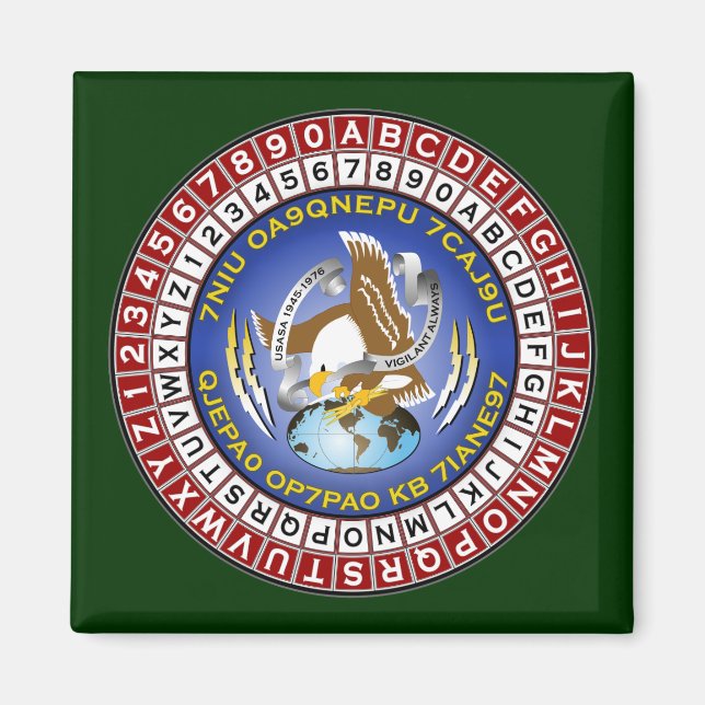 ASA Cipher Wheel 1 Magnet (Vorne)