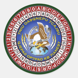 ASA Cipher Wheel 1 Runder Aufkleber