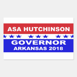 Asa Hutchinson Arkansas Gouverneur 2018 Rechteckiger Aufkleber