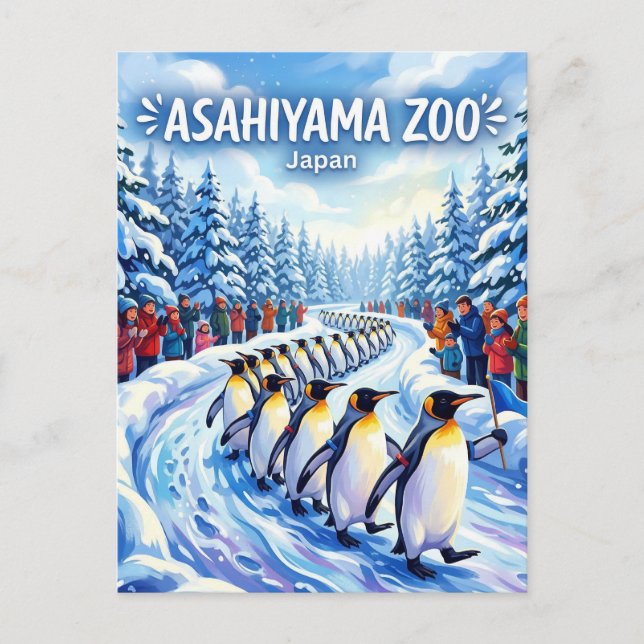 Asahiyama-Zoo Japan Postkarte (Vorderseite)