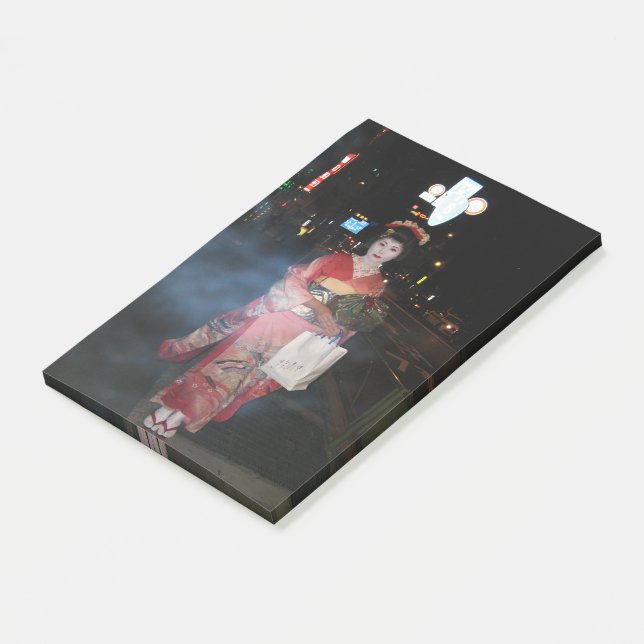 Asakusa Geisha Neo Tokyo Post-it Klebezettel (angewinkelt)