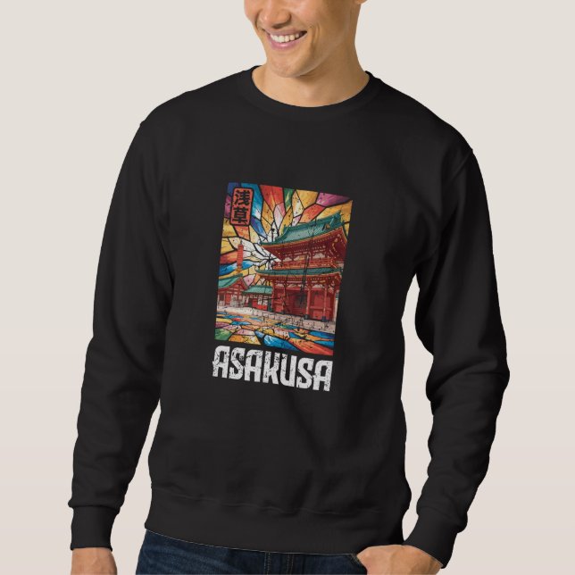Asakusa Tokyo Japan Kanji Travel Souvenir Anime Ot Sweatshirt (Vorderseite)