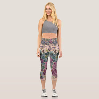 Asana Blossom Yoga Pants Capri Leggings