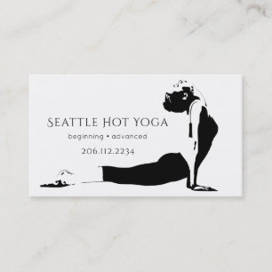 Asana Silhouette Yoga-Lehrer Visitenkarte