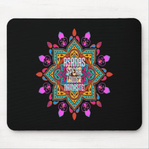 Asanas fließen stärker mit lebendigem Mandala Nama Mousepad