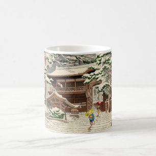 Asano Takeji Schnee im Yuki-Schrein shin hanga Kun Tasse