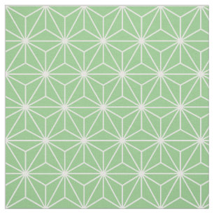 Asanoha Geometric Stars Sage Green Stoff