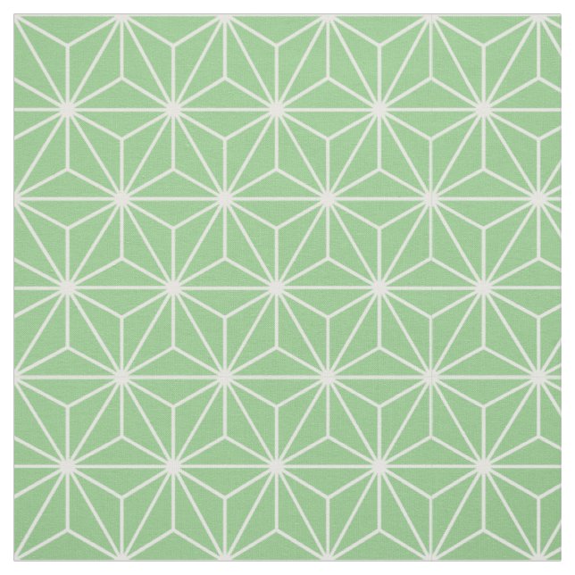 Asanoha Geometric Stars Sage Green Stoff (Muster)