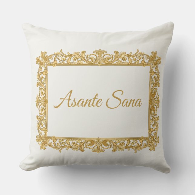 Asante Sana Butter Cream & Crimson Reversible Than Kissen (Vorderseite)