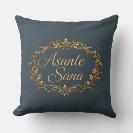 Asante Sana Charcoal & Pink – Gilded Zen Reversibl Kissen