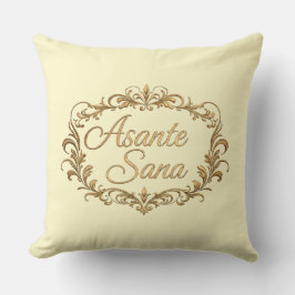 Asante Sana Karmesinrot & Buttercreme – Vergoldete Kissen