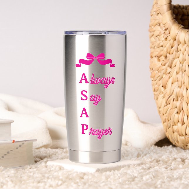 ASAP - Immer ein Gebet sprechen Christlich Thermobecher (Wohnzimmer (gedreht))