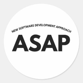 ASAP-Projektmanagement Runder Aufkleber
