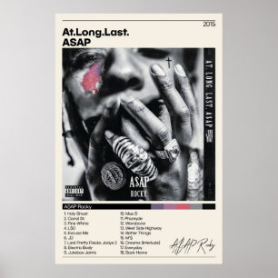ASAP-Rockys bei langen letzten ASAP-Views Tracklis Poster