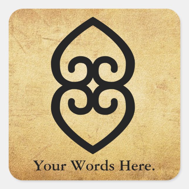 ASASE YE DURU | Bereitstellung und die Göttlichkei Quadratischer Aufkleber (Vorderseite)