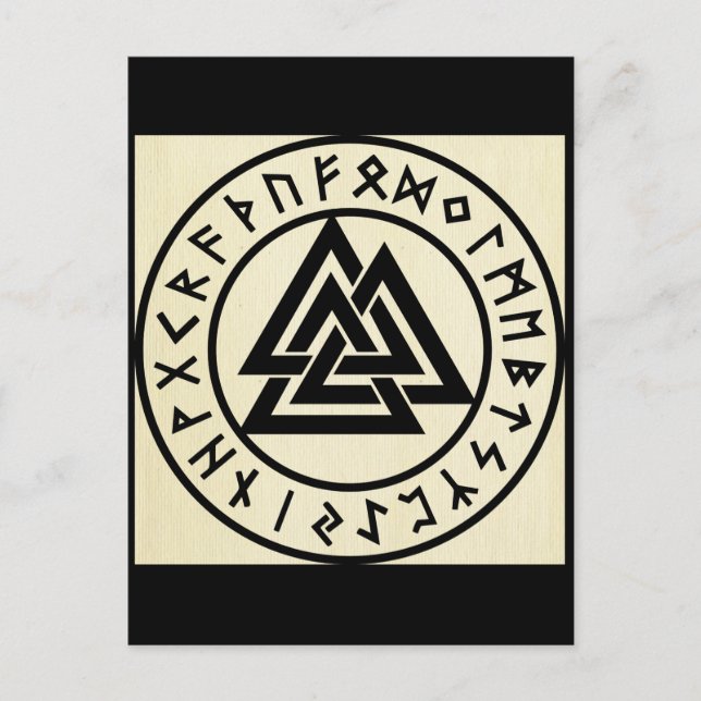 Asatru, alte nordische Religion, Symbole, odin & T Postkarte (Vorderseite)