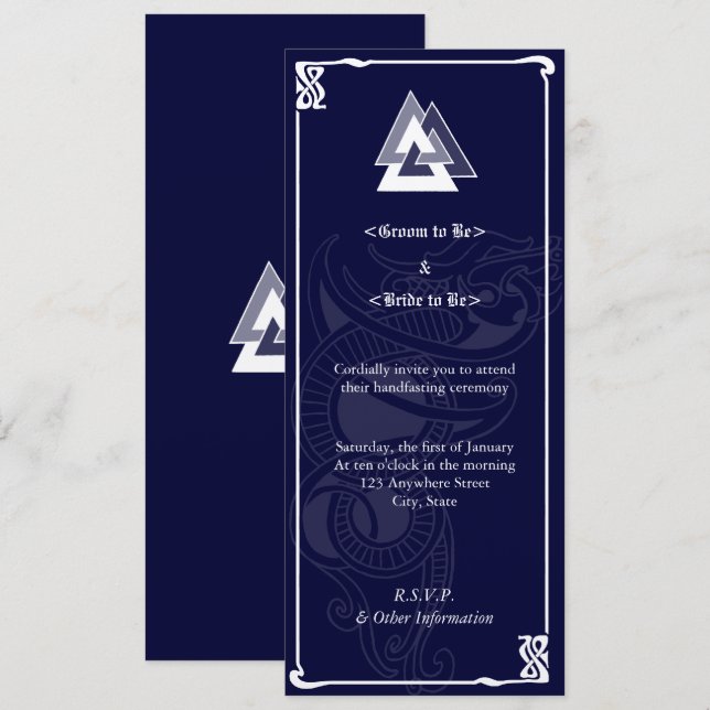 Asatru-Handhabung Einladung (Vorne/Hinten)