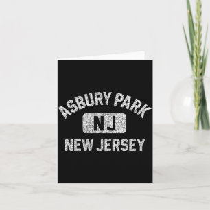 Asbury Park New Jersey Gym Stil abgenutzt weiß Karte