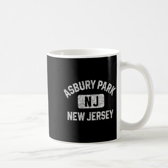 Asbury Park New Jersey Gym Style Distressed White  Kaffeetasse (Rechts)